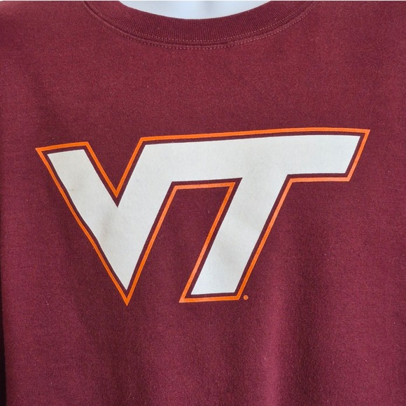 Virginia Tech sweatshirt vintage‎ Champion maroon VT mens mdium - Picture 2 of 10